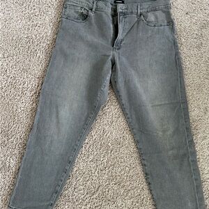 Womens Gray Slim Fit Jeans